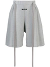 Fear Of God Tie-waist Cotton-blend Jersey Shorts In Grey