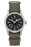 Hamilton Khaki Field Mechanical Nato Strap Watch, 38mm In Green/ Black/ Silver