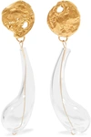 ALIGHIERI THE DISTANT TEAR GOLD-PLATED AND GLASS EARRINGS
