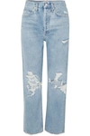 Agolde 90s Mid Rise Straight Fit Jeans Fall Out In Mid Denim