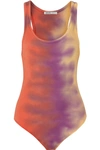 AGOLDE TIE-DYED RIBBED STRETCH-JERSEY BODYSUIT