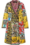 ETRO EMBROIDERED PRINTED SILK-TWILL COAT