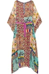 ETRO PATCHWORK PRINTED SILK-GEORGETTE KAFTAN