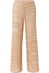 MISSONI SEQUIN-EMBELLISHED CROCHET-KNIT STRAIGHT-LEG PANTS