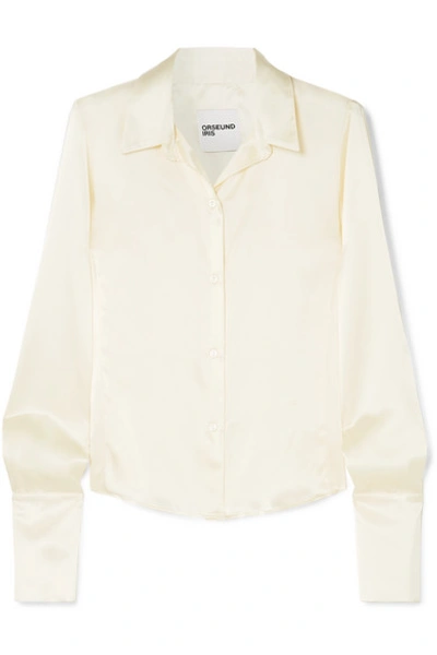 Orseund Iris Silk-satin Shirt In Cream