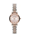 Emporio Armani Women's Two-tone Stainless Steel Bracelet Watch 28mm In Rose Gold/two Tone