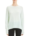 Theory Karenia Cashmere Crewneck Pullover Sweater In Opal Green