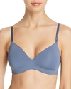 Calvin Klein Sculpted Wireless Triangle Bra In Scorched Denim