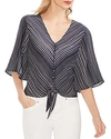 VINCE CAMUTO STRIPED TIE-FRONT TOP,9139047