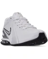 Nike Men's Reax Trainer Iii Synthetic Leather Training Sneakers From Finish Line In White/metallic Silver-bla