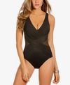Miraclesuit Illusionist Crossover One-piece Swimsuit In Black