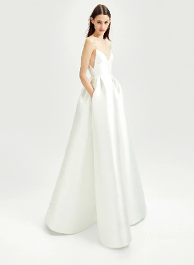 Alex Perry Bridal Maddison-sleeveless Silk Gown B041 In White