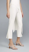 CUSHNIE HIGH WAISTED CROPPED FITTED PANTS