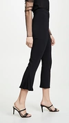 CUSHNIE HIGH WAISTED CROPPED FITTED PANTS