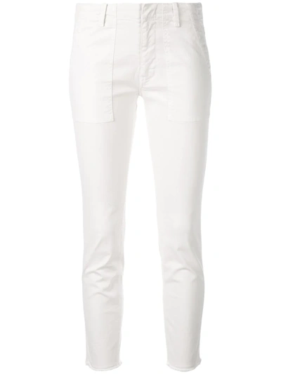 Nili Lotan Cropped Military Trouser In White