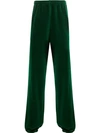 GUCCI GUCCI RELAXED FIT TRACK PANTS - 绿色