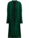 HAIDER ACKERMANN CHECK DUSTER COAT