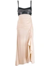 MUGLER TWO TONE MIDI DRESS