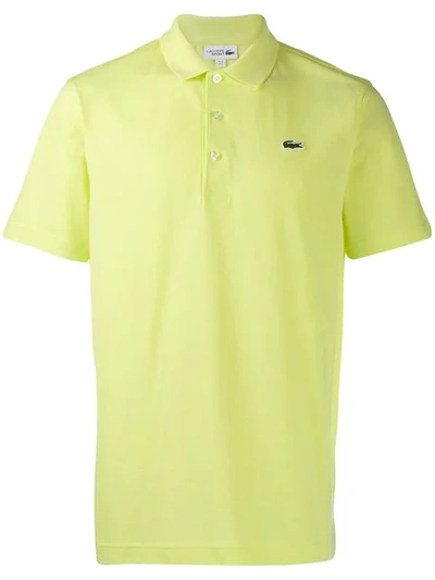 Lacoste Embroidered Logo Polo Shirt In Yellow