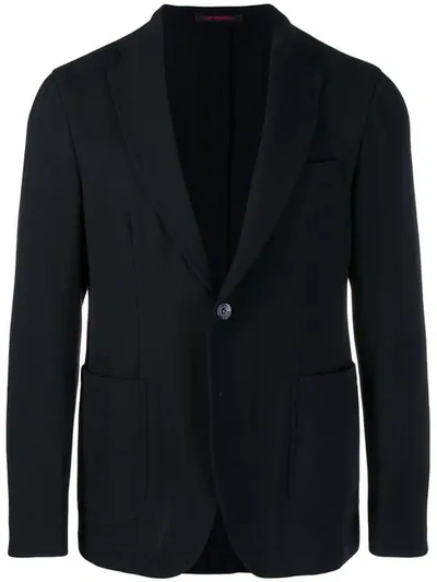 The Gigi Slim-fit Button Blazer In Blue