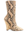 Yeezy Season 8 Python Wedge Ankle Boot In Roccia Mesa