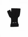 YOHJI YAMAMOTO BLACK LOGO PRINTED GLOVE,FH-W01-661