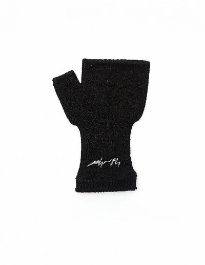 Yohji Yamamoto Black Logo Printed Glove