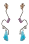 ALEXIS BITTAR CRYSTAL MAZE DROP EARRINGS,AB91E004