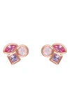 ADORE MINI MIXED CRYSTAL STUD EARRINGS,5489577