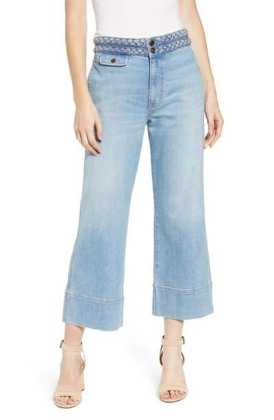 Current Elliott Current/elliott The Braided Camp Wide-leg Jeans In Poolside