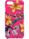 GUCCI GUCCI IPHONE 8-HÜLLE MIT BLUMEN-PRINT - ROSA