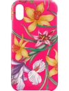 GUCCI GUCCI IPHONE X CASE WITH FLORA PRINT - PINK