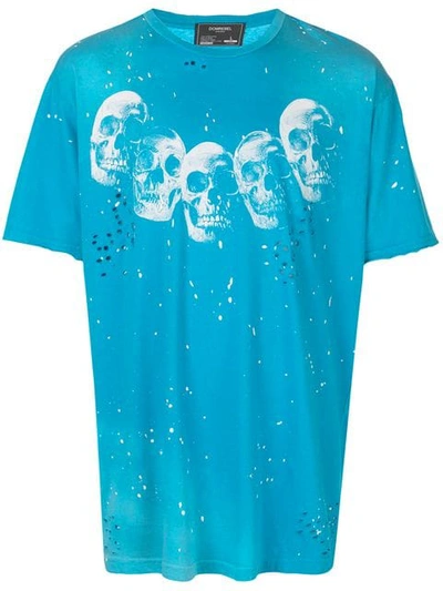 Domrebel Amigos Print T-shirt In Blue