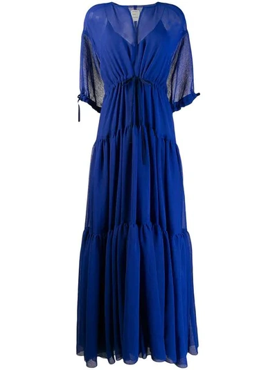 Maison Rabih Kayrouz Lightweight Long Dress In Blue