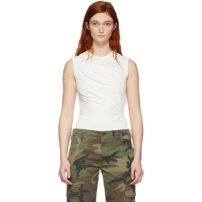 Alexander Wang T Alexanderwang.t Off-white Twisted Top In 104 Cream