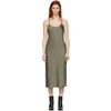 ALEXANDER WANG T ALEXANDERWANG.T KHAKI WASH AND GO LIGHT OPEN BACK DRESS