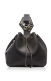 GANNI MINI LEATHER DRAWSTRING BAG,720437