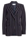 DEREK LAM 10 CROSBY Striped Stretch Blazer