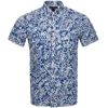 TOMMY HILFIGER SHORT SLEEVED LEAF SHIRT BLUE,118609