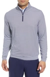Peter Millar Perth Stripe Quarter Zip Performance Pullover In Blue