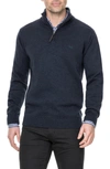 Rodd & Gunn Rodd And Gunn Merrick Bay Quarter-zip Sweater In Ink