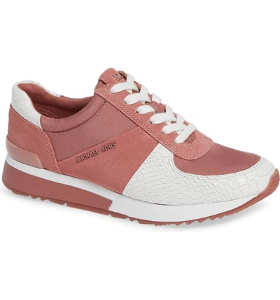 Michael Michael Kors Allie Trainer Sneaker In Pink/ White Multi