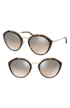 PRADA 53MM ROUND SUNGLASSES,PR 18US53-YZ