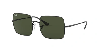 Ray Ban Square 1971 Classic Sunglasses Black Frame Green Lenses 54-19