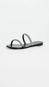 Giuseppe Zanotti Croisette Crystal-embellished Sandals In Cuoio Nero