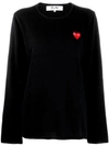 Comme Des Garçons Play Heart Motif Sweater In Black