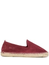 Manebi Wine Red Hamptons Espadrillas In Burgundy