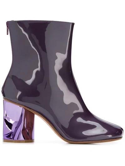Maison Margiela Destroyed Heel Ankle Boots - 紫色 In Purple