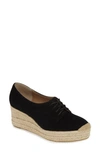 Bettye Muller Regina Espadrille Derby In Black Suede