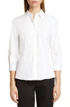 Carolina Herrera Classic Cotton Button-front Shirt In White